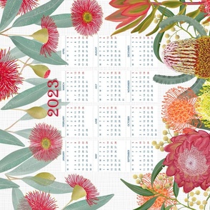 Let's Bloom in 2023 Calendar linen