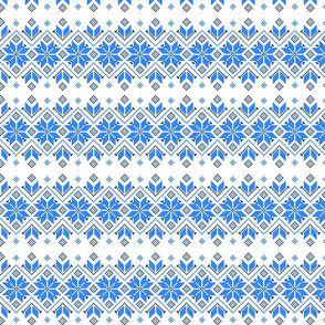 Wellspring - Star Alatyr - Ethno Ukrainian Traditional Pattern - Slavic Symbol - Middle Blue