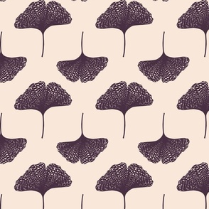 ginkgo geometric black - large