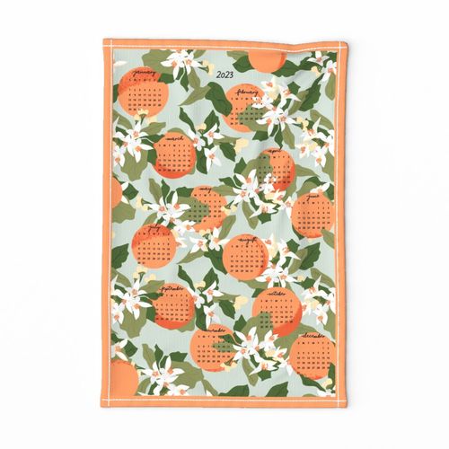 Orange Blossom Tea Towel Calendar 2022