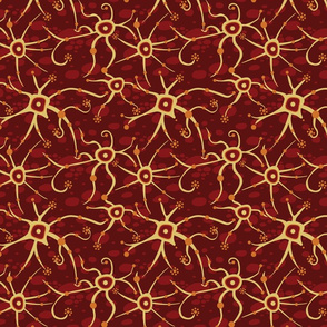 neural network red and yellow small