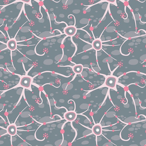 neural network gray and pink medium