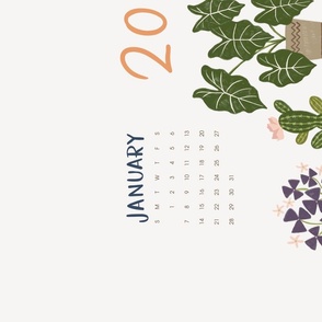 Plant Hoarder 2022 Calendar Tea Towel
