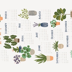 Plant Hoarder 2024 Calendar Tea Towel