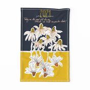 Nordic coneflower - tea towel 2021