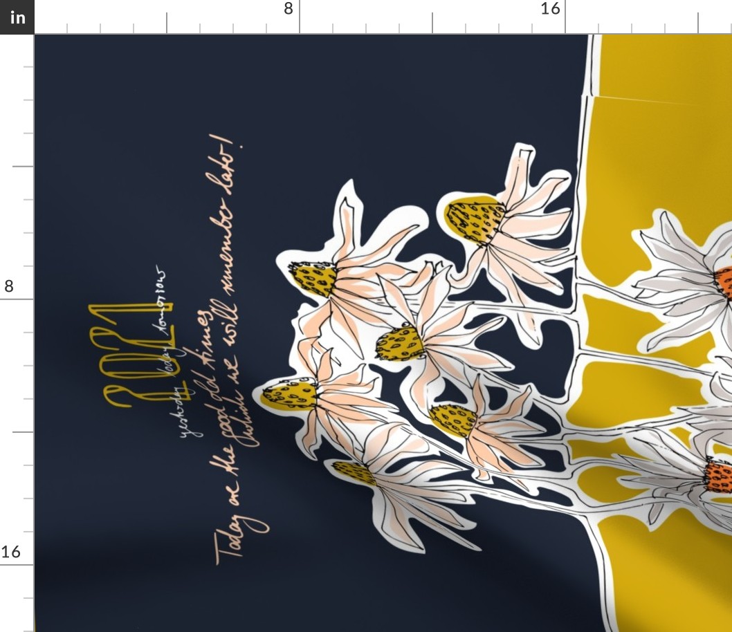 Nordic coneflower - tea towel 2021