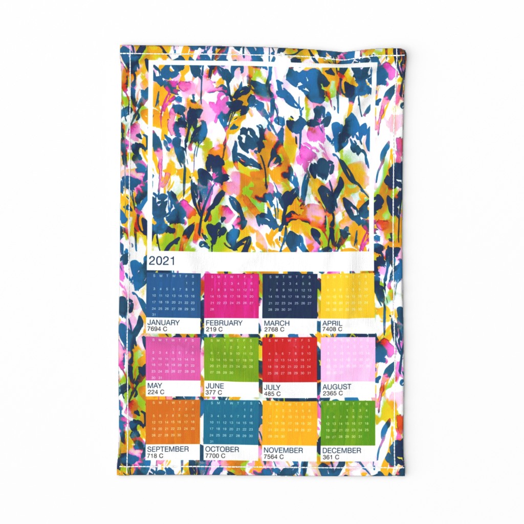 Year of Color 2021 Tea Towel Calendar