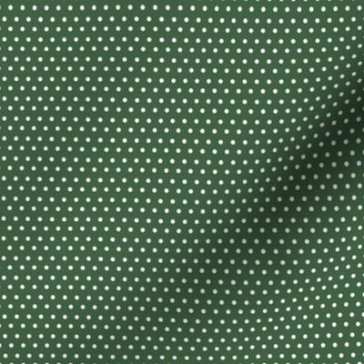 6" White Polka Dots with Green Back