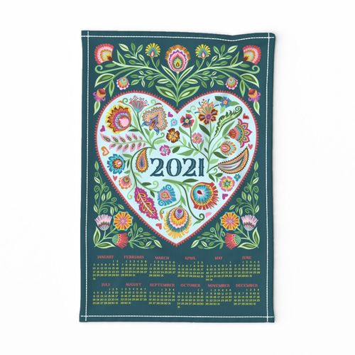 2021 Healing Heart Tea Towel Calendar