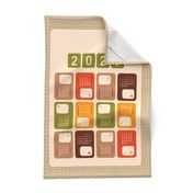 2024 Calendar Retro Atomic cream