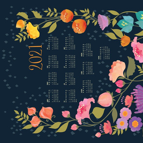 Enchanted Garden 2021 Calendar Tea Towel