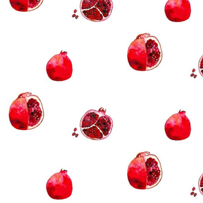 Watercolor pomegranates