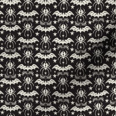 Night Creatures - Halloween Bats and Spiders Black Ivory Small Scale