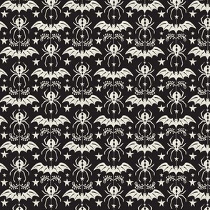 Night Creatures - Halloween Bats and Spiders Black Ivory Small Scale