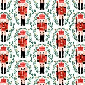 MINI nutcracker // xmas holiday christmas fabric red and green nutcrackers fabric by andrea lauren