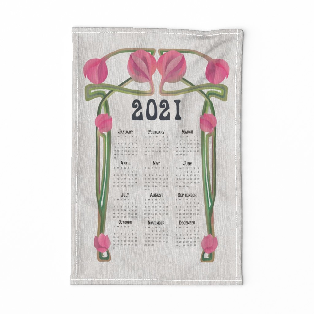 Art Noveau 2021 calendar english