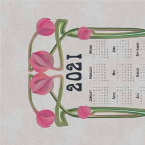 Art Noveau 2021 calendar english