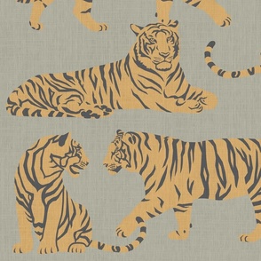 (Lg scale) Tigers on Khaki