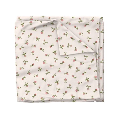 Floating Vintage Rosebuds #1 - blush cream, medium 