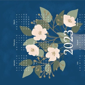 2023 Calendar - Vase of Flowers Tea Towel