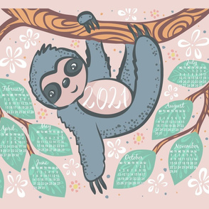 Sloth 2021 calendar