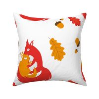 Squirrel Baby Mom Kids Pregnant Mothers Day Birth Orange Red