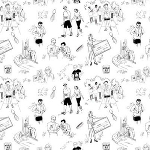 Dunder Mifflin Fabric, Wallpaper and Home Decor