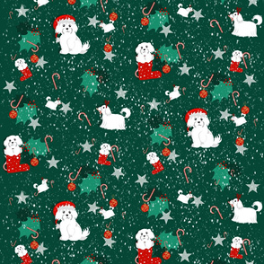 Kawaii Christmas Fabric, Wallpaper and Home Decor