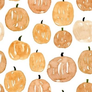 Watercolor Pumpkins - Fall, Halloween