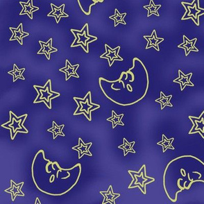 Purple Moon & Stars