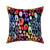 Rainbow Watercolor Animal Print (Regular Size) // Black