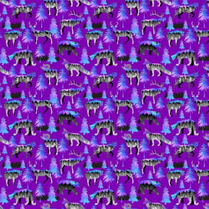 Galaxy animals Purple small scale