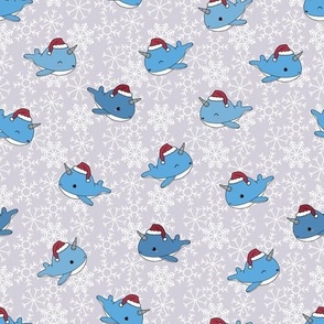 Christmas Narwhals_Purple