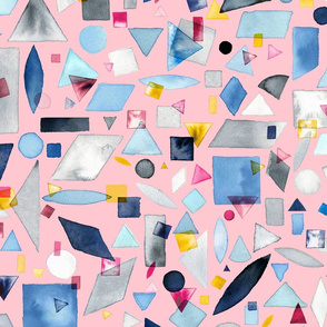 Geometric pieces-Pink