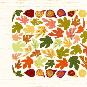 Autumn Fig Dance Tea Towel