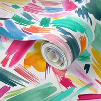 Bold Painterly - Simple pleasure - Abstract painting brush stroke - Multicolor Medium