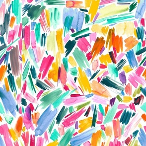 Bold Painterly - Simple pleasure - Abstract painting brush stroke - Multicolor Medium