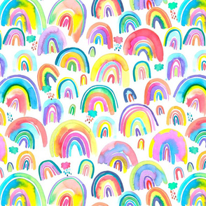 Rainbows watercolor Multicolored