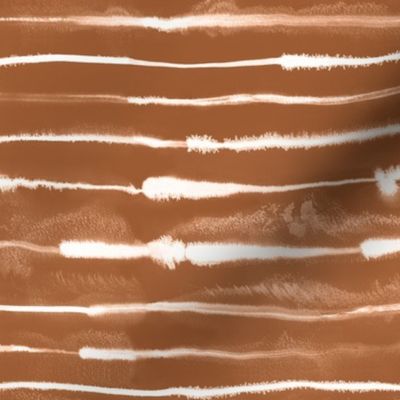 Ikat watercolor stripes Copper