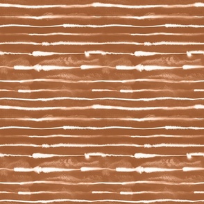 Ikat watercolor stripes Copper