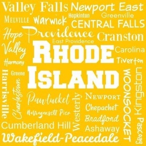Rhode Island cities, yellow