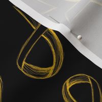 Painted Gold Ribbon on black