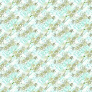 Lily of the Valley on Batik-like Backgroundgimp SSD blue mens ties water pixels 2 oilified dots lt green lily of valley