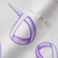 Sketch Purple Ribbon on white