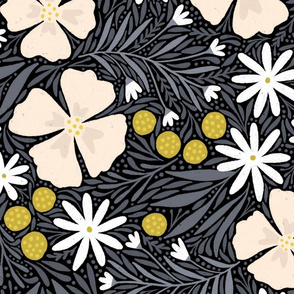 Hilda floral (dark) (jumbo)