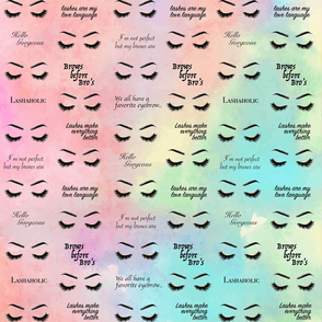 Rainbow Lashes,Brows&Quotes