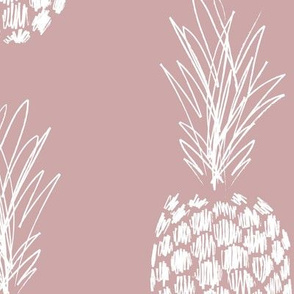 jumbo sketchy pineapple_mauve and white