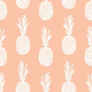 medium sketchy pineapple_peach white and peach