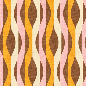 Mod Stripes Brown- Waves