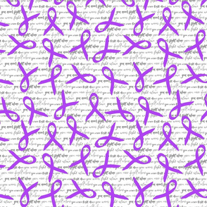 you never fight alone purple ribbons large scale